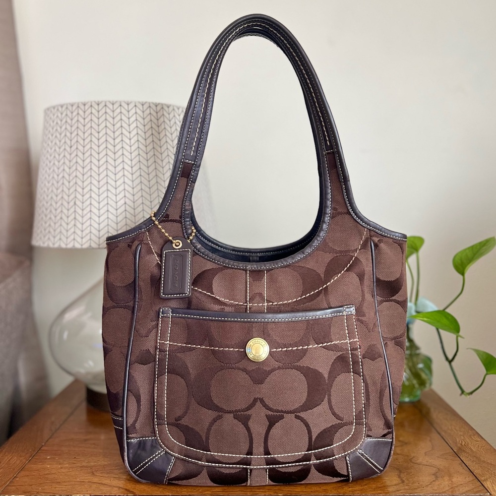 Coach Ergo Signature Jacquard Hobo Bag